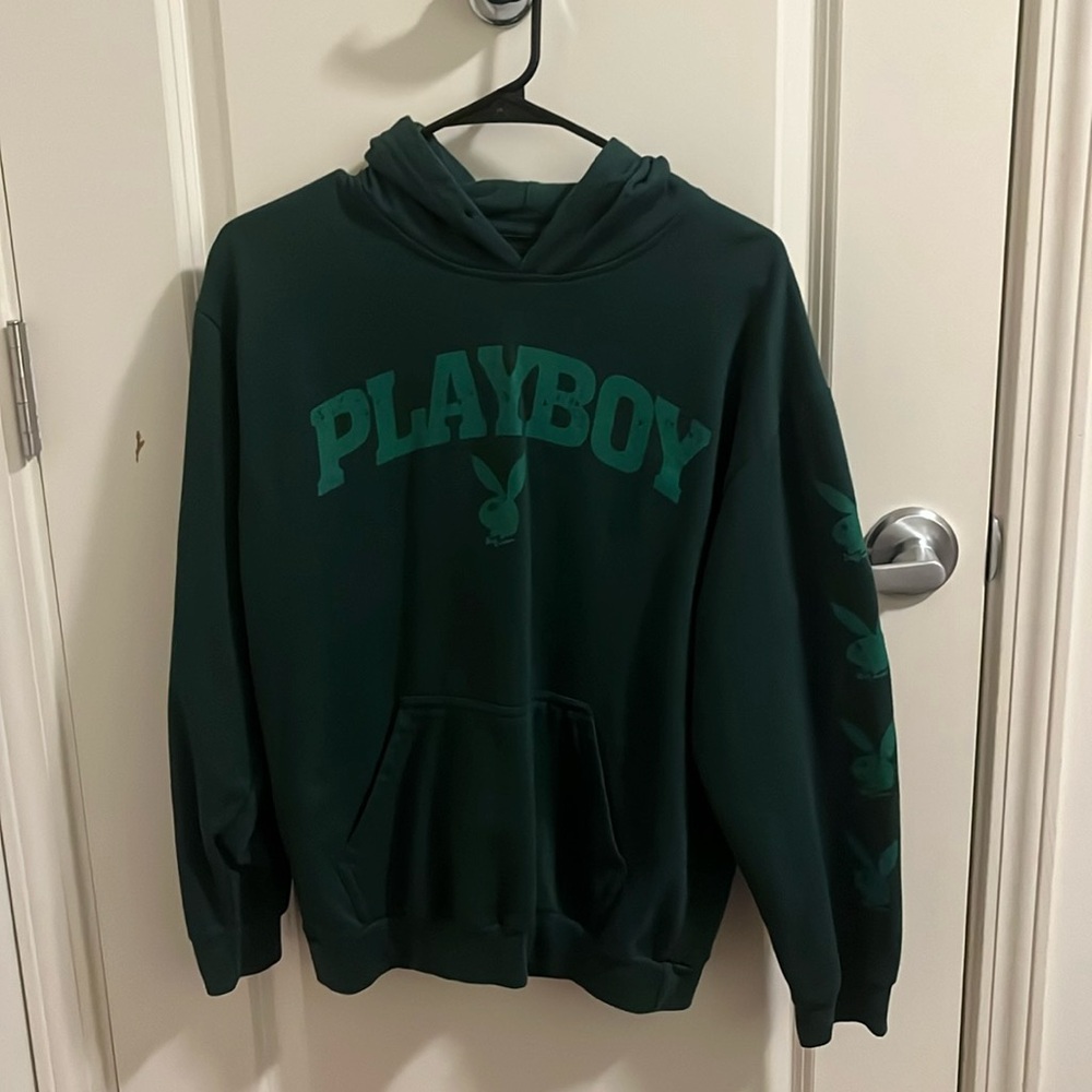 Medium, green Playboy sweatshirt. Super soft and comfy